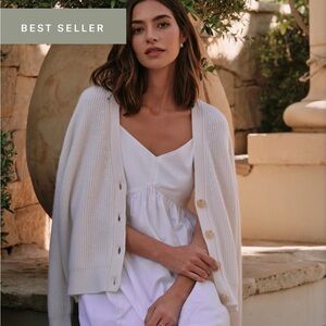 Jenni Kayne Cashmere Crop Cocoon - Ivory - Size Medium